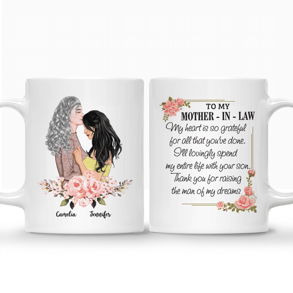 Mother & Daughter – To My Mother-In-Law, My Heart Is So Grateful For All That You’re Done – Personalized Mug