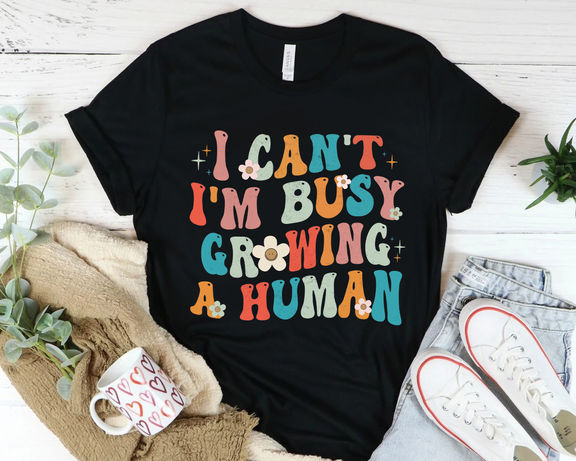 Mother’s Day Shirts – I Can’t I’m Busy Growing A Human Shirt, Funny Pregnancy Shirt, Maternity Shirt, Pregnancy Reveal Tee, New Mom Gift – Personalized Shirt