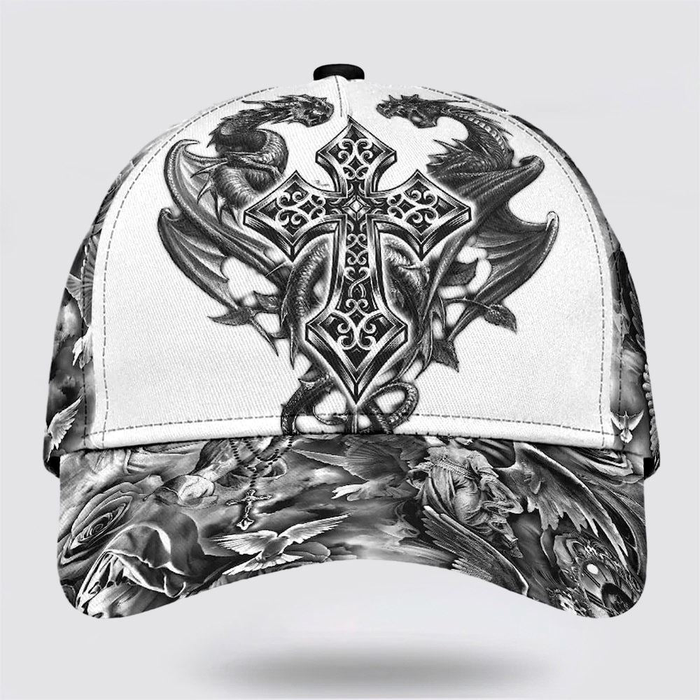 Cross Christian Jesus All Over Print Baseball Cap, God Cap, Gift Ideas For Male