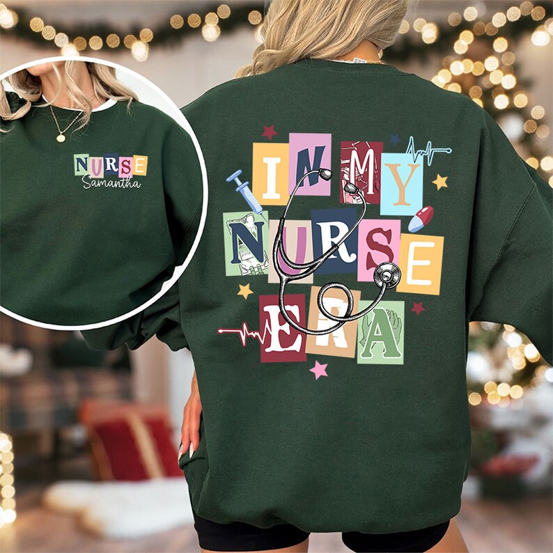 Trendy Nurse Shirt, In My Nurse Era Sweatshirt, Emergency Medicine, Surgical Medical, Pharmacy Tech, NICU ICU Peds Cna Healthcare