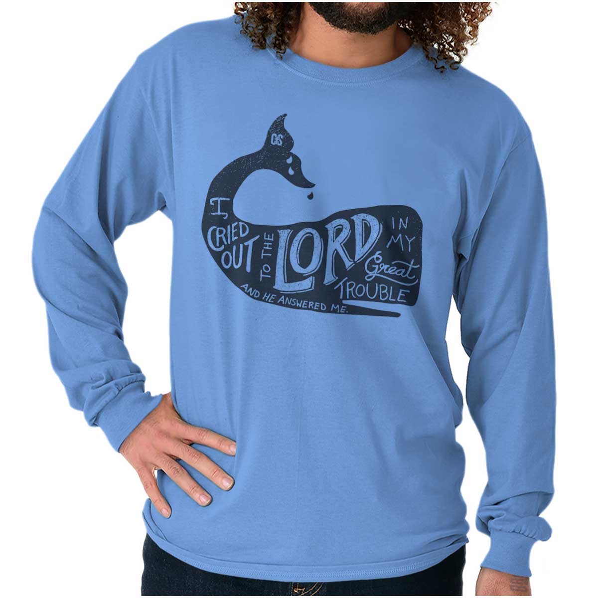 Jesus Whale Long Sleeve T Shirt