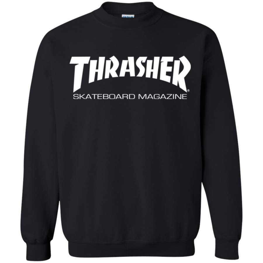 Thrasher Magazine Skateboarding white original logo Pullover Sweatshirt