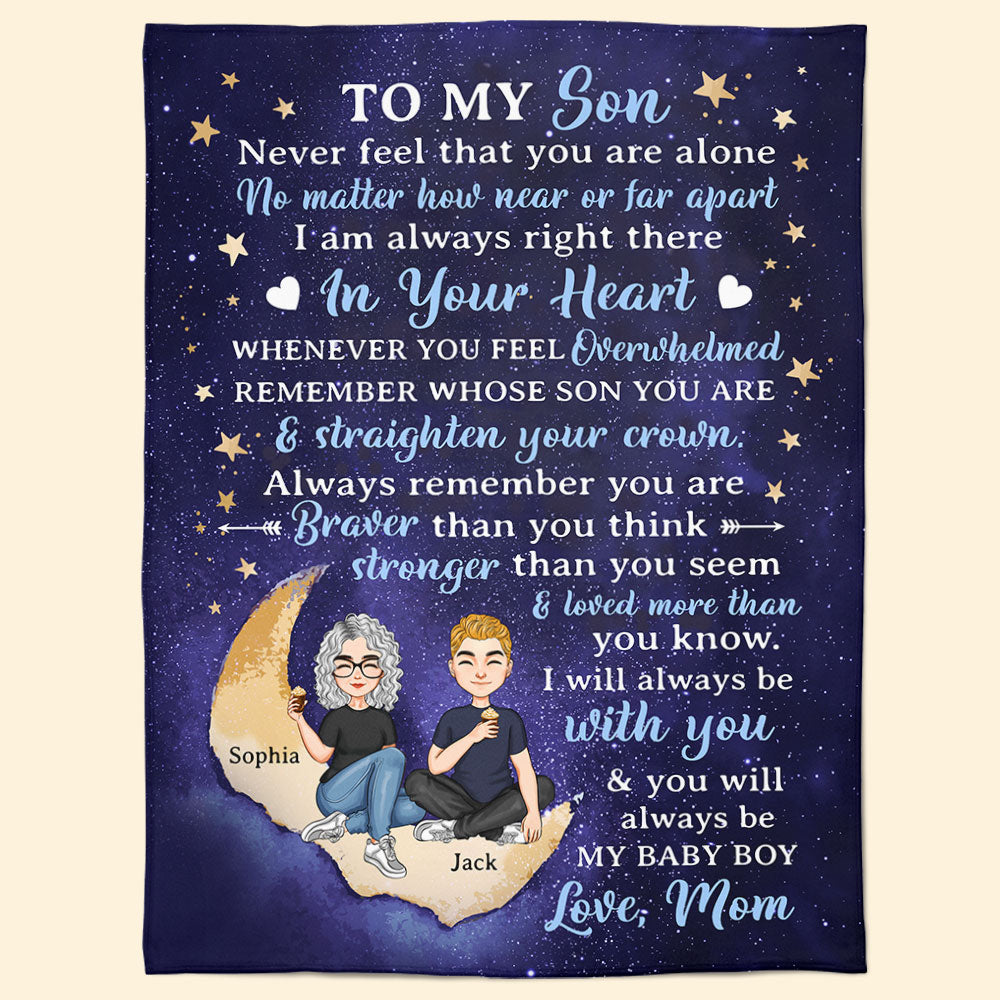 To My Son I Love You Forever – Personalized Blanket