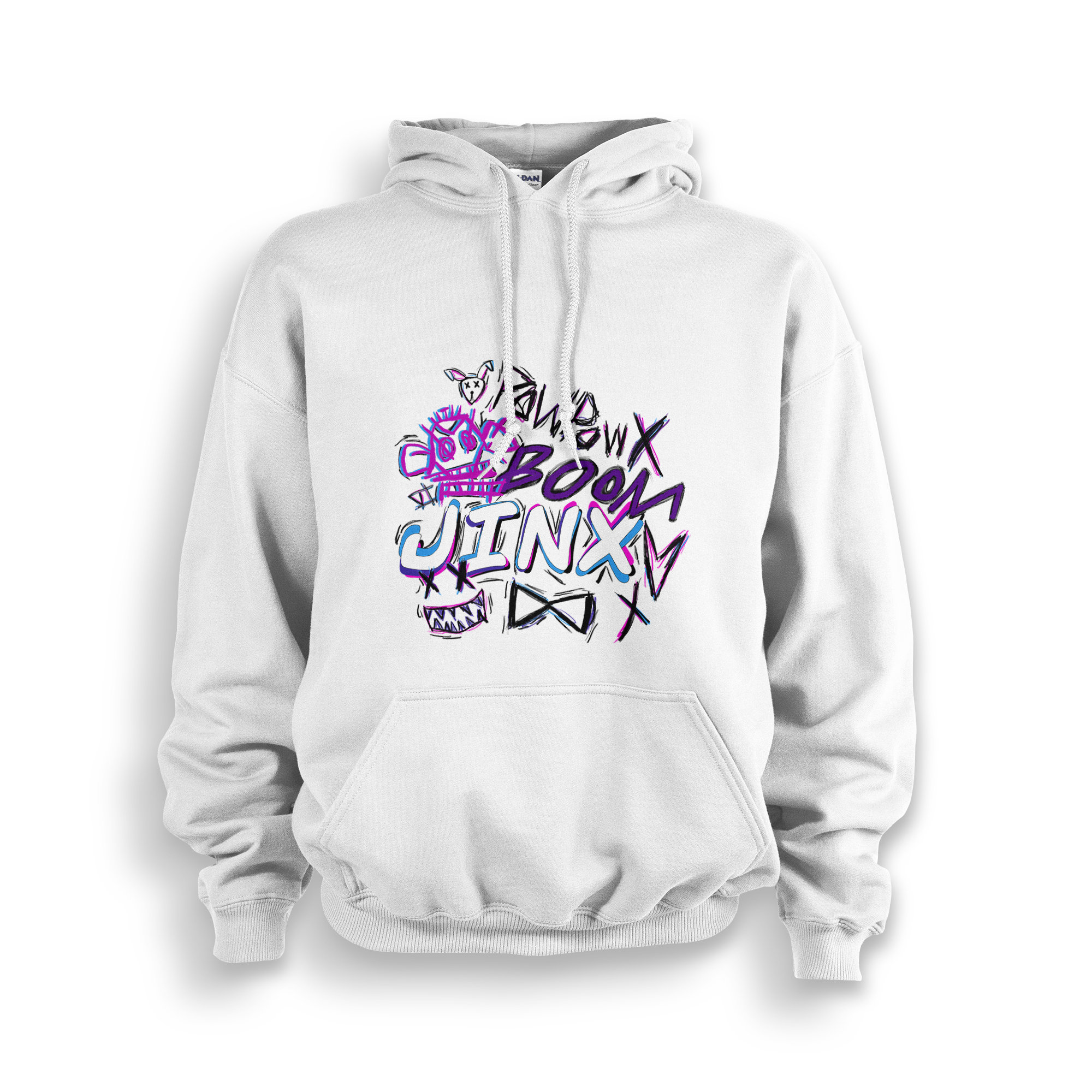 Jinx Adult Hoodie Arcane League of Legends | Made To Order With Love