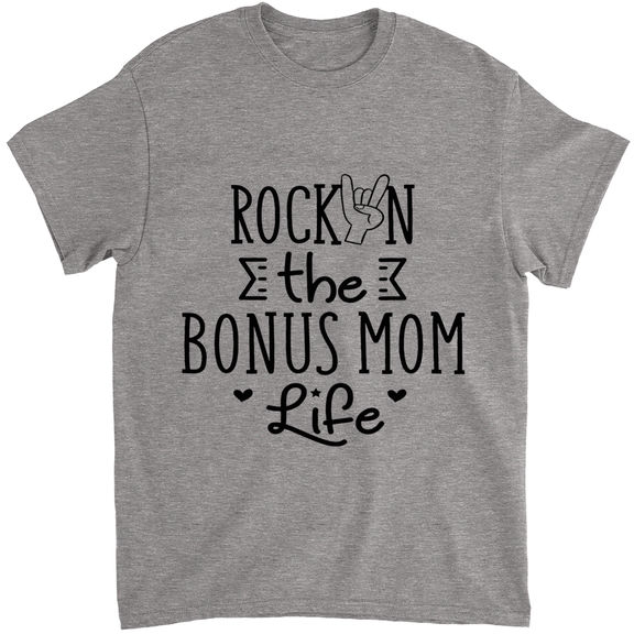 Mother’s Day – Mother’s Day Shirt, Rockin The Bonus Mom Life Shirt, Mother’s Gift For Bonus Mom, Bonus Mom Shirt Gift, Stepmom Birthday Gift – Personalized Shirt