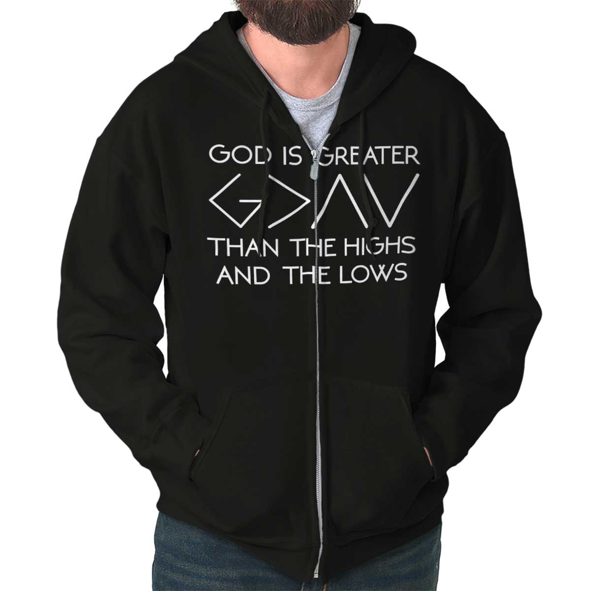 God Is Greater Zip Hoodie