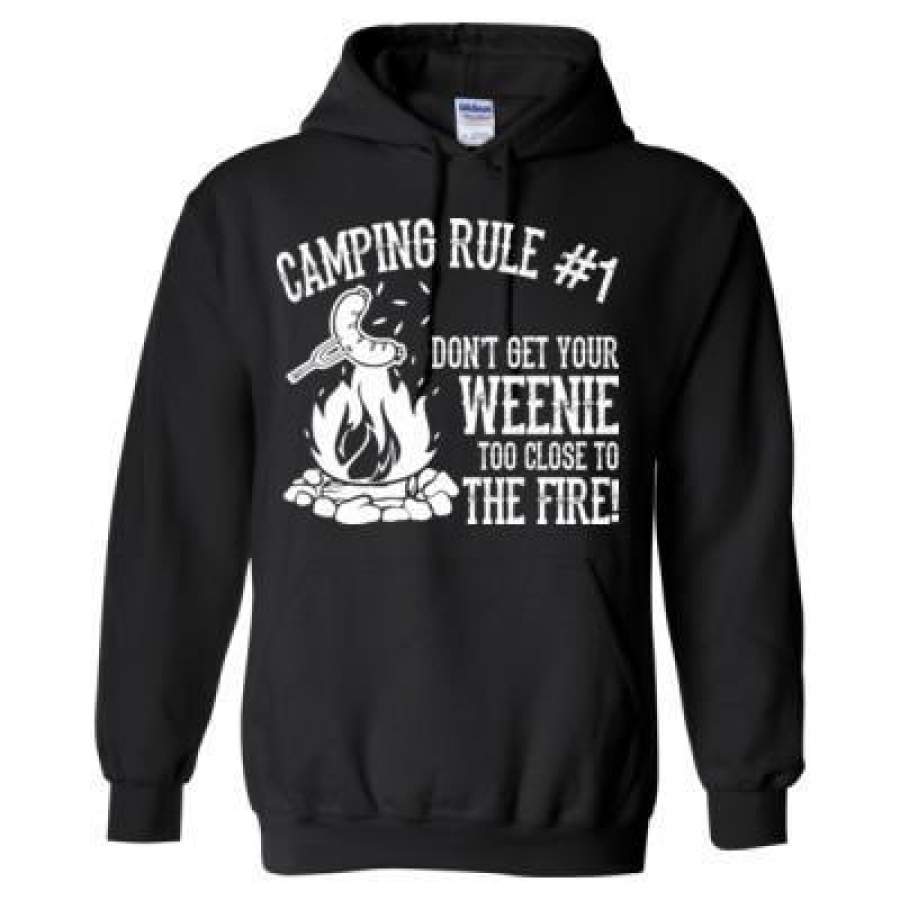 AGR Camping Rule #1 Don’t Get Your Weenie Too Close To The Fire – Heavy Blend™ Hooded Sweatshirt