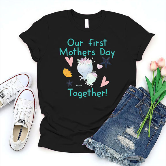 Mother’s Day – Personalized Cute Octopuses Mother’s Day Shirt, Happy Mother’s Day Gift, Our First Mother’s Day Shirt Match With Baby, Gift For New Mom – Personalized Onesie