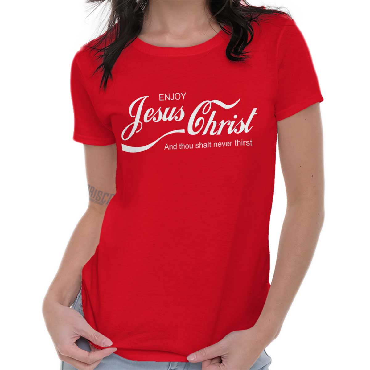 Enjoy Jesus Christ Ladies T Shirt