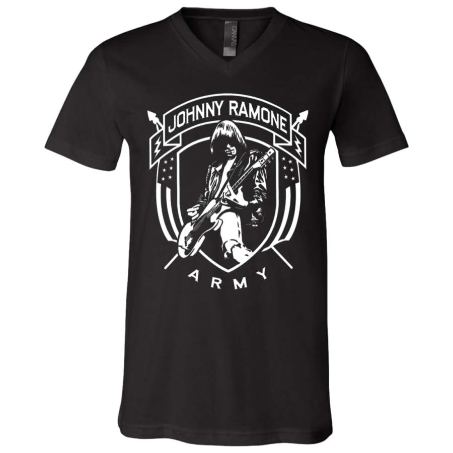 Johnny Ramone ARMY V-Neck T-Shirt