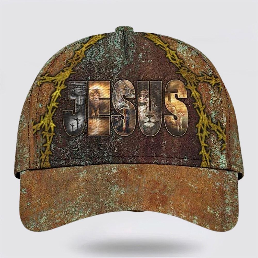 Jesus Lion With Lamb Warrior All Over Print Baseball Cap, God Cap, Gift Ideas For Male