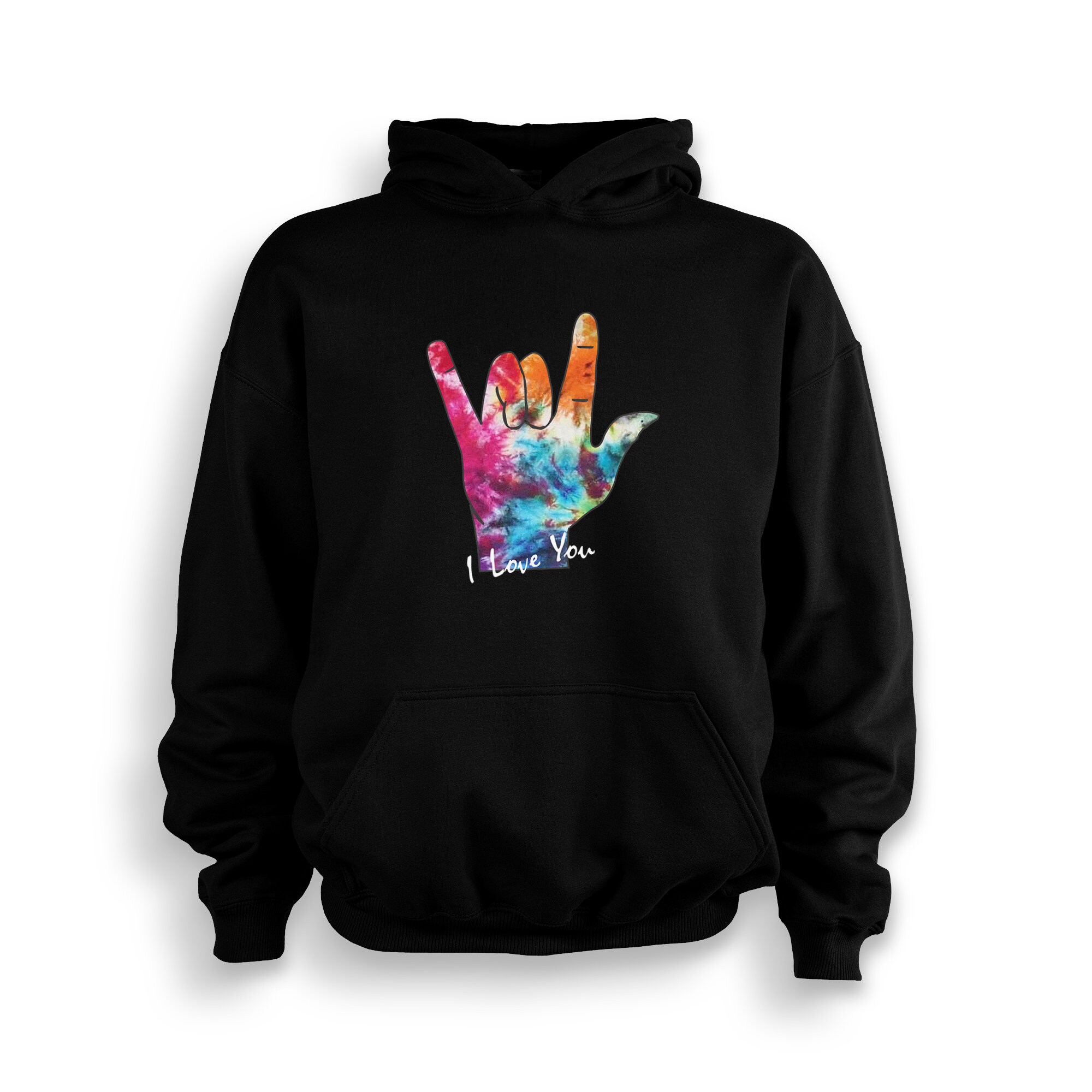 I Love You Sign Youth Hoodie | ASL | American Sign Language | Made To Order With Love