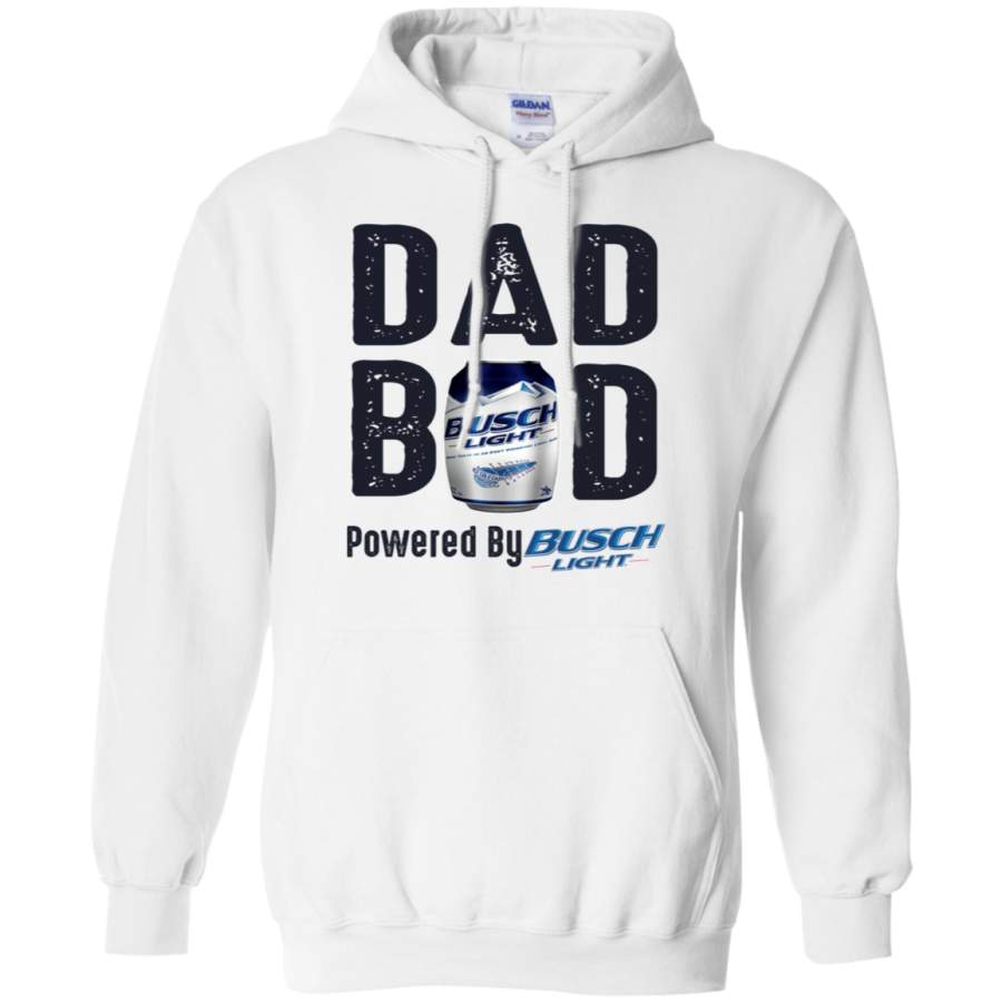 Mummy Tee Dad BOD Powered by Busch Light white Pullover Hoodie