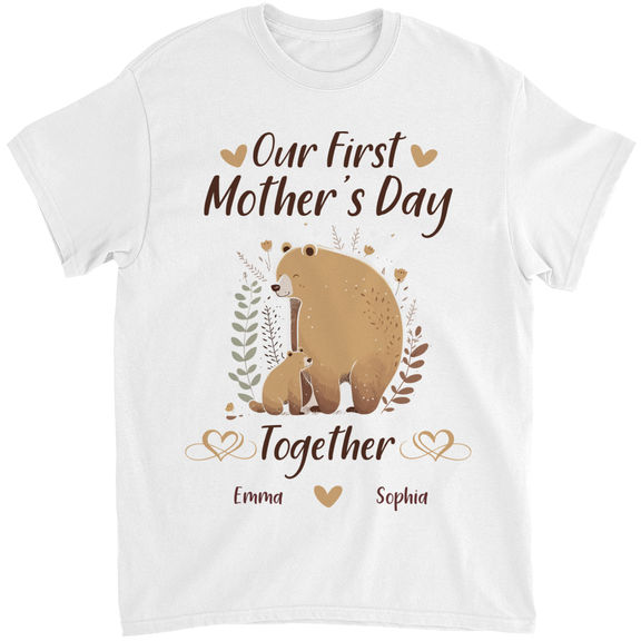 Mother’s Day Gift – Our First Mother’s Day Shirt, Bear Mommy And Me Shirts, Custom Mother’s Day Shirt, 1st Mothers Day Outfit – Personalized Onesie