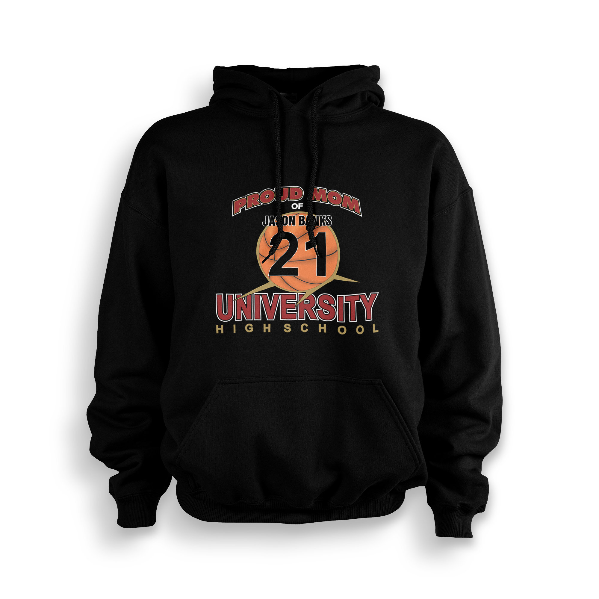 Custom Proud Basketball Mom Adult Hoodie | Personalize | Customize | Made To Order With Love