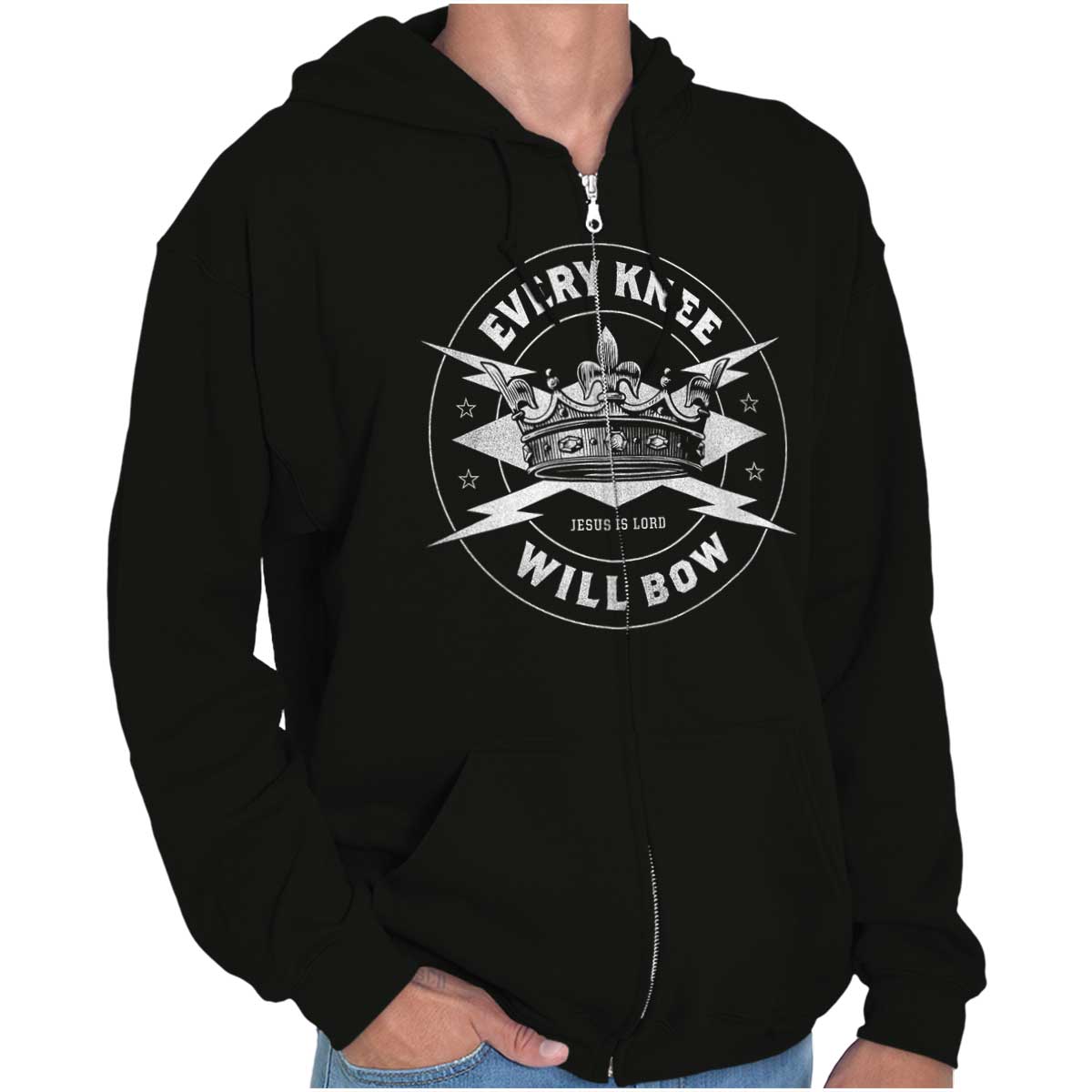 Every Knee Will Bow Zip Hoodie