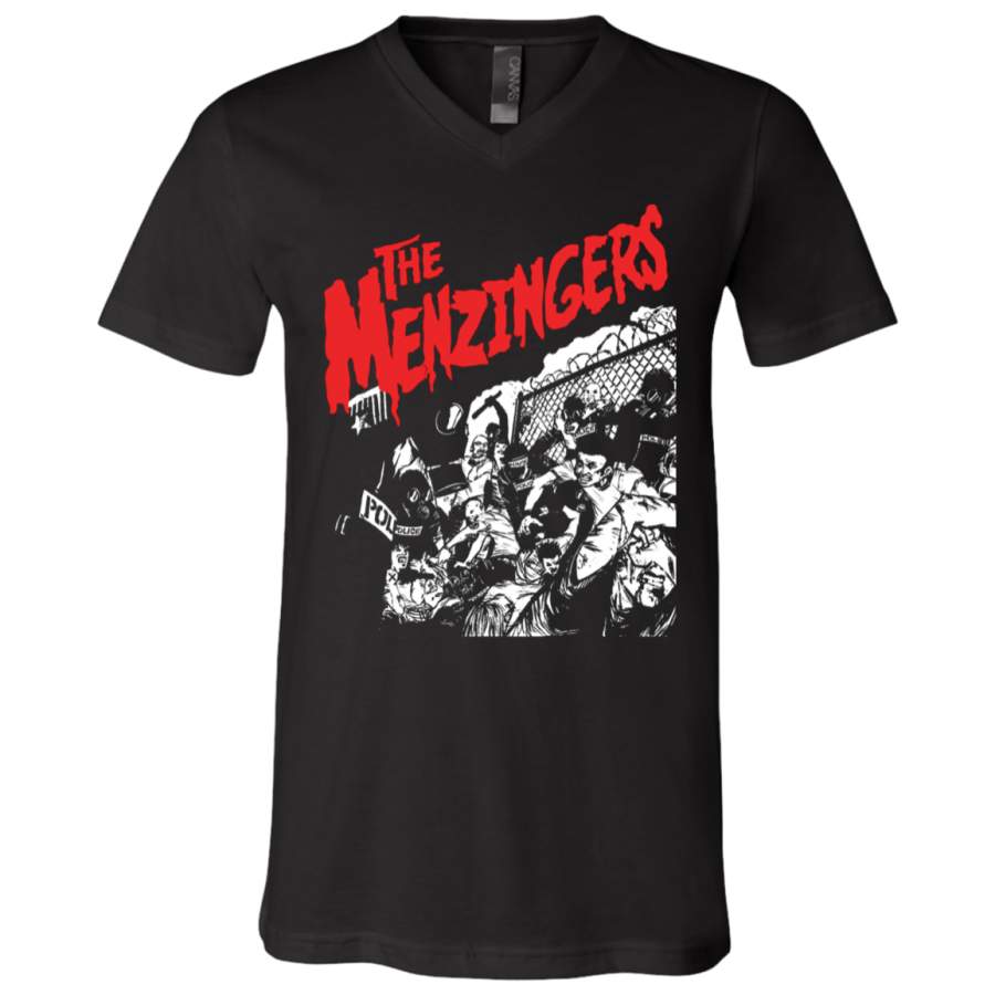 Menzingers Men’s Police Riot V-Neck T-Shirt