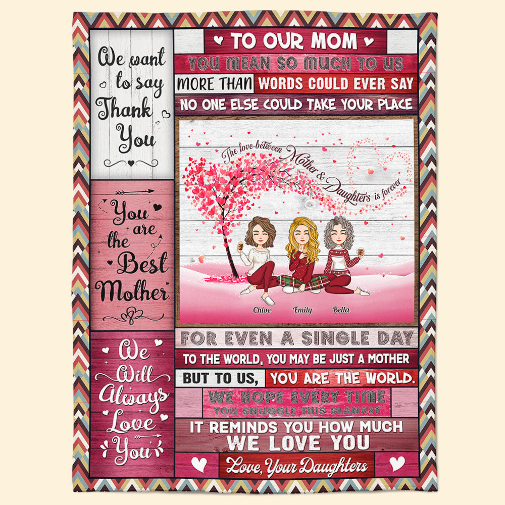 We Will Always Love You Mom – Personalized Blanket – Christmas Gift For Mom – Gift From Daughters