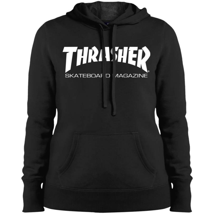 Thrasher Magazine Skateboarding white original logo Ladies Pullover Hoodie