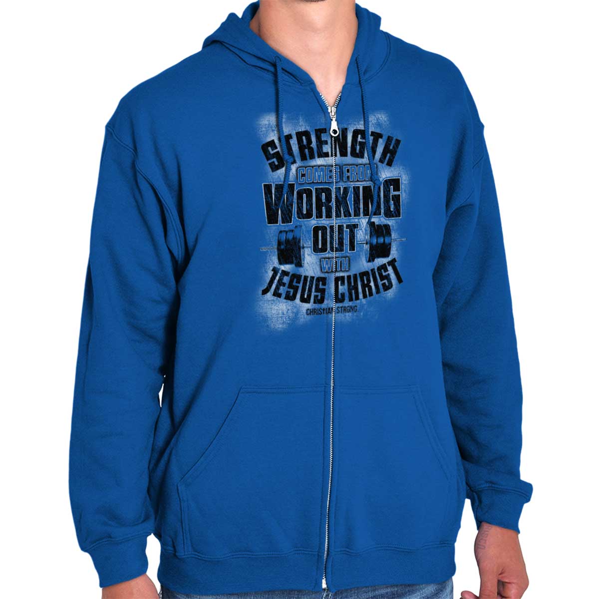 Working Out With Christ Zip Hoodie