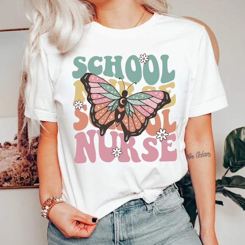 School Nurse Shirt, Smile School Nurse Shirt, Elementary School Nurse Sweatshirt,Nurse Appreciation Gifts,Back to School Last Day of school