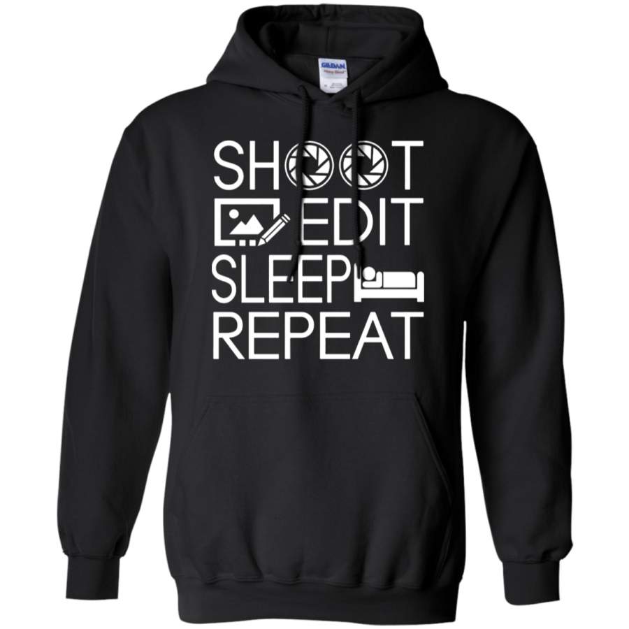 AGR Shoot Edit Sleep Repeat Life Of A Photographer Hoodie