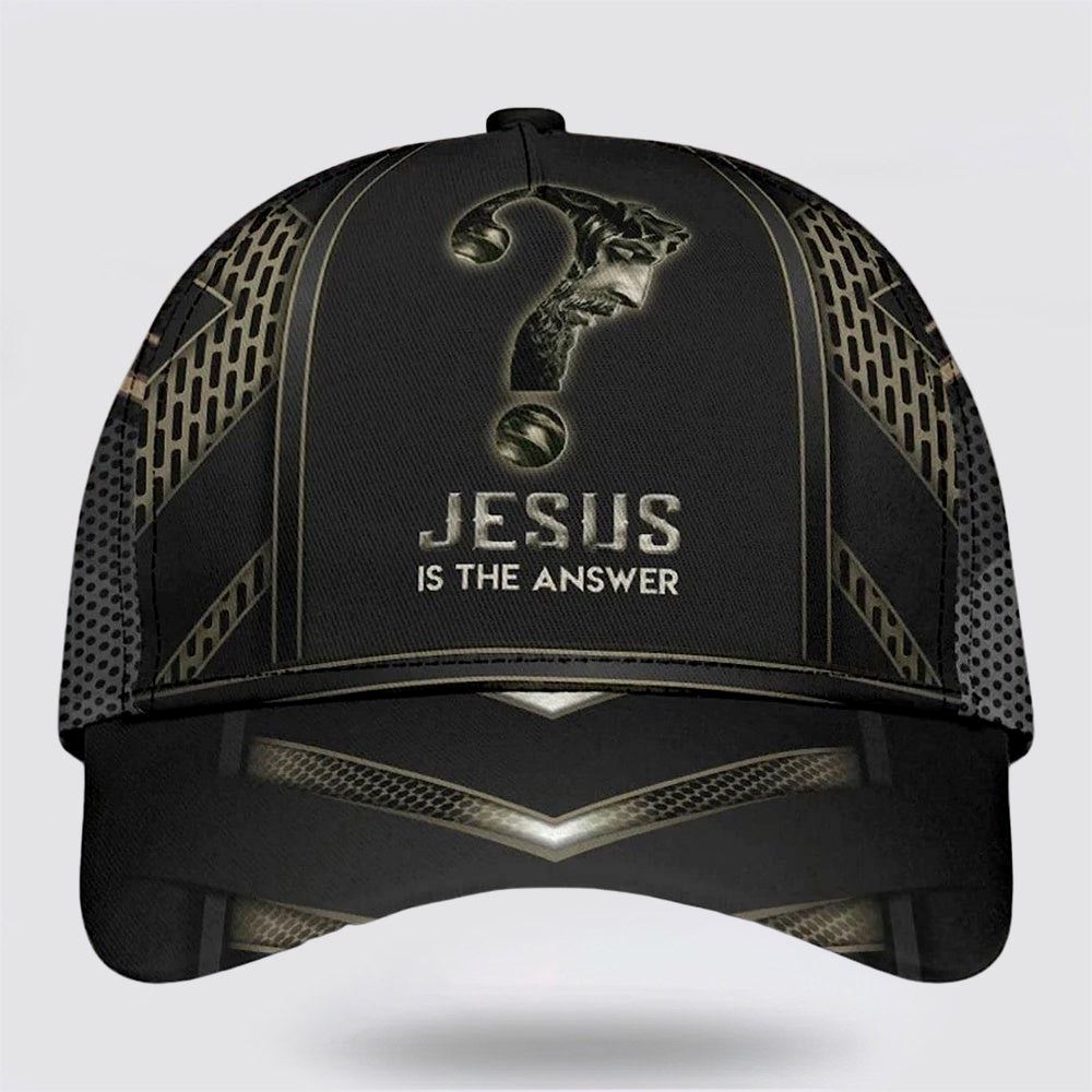 Jesus Is The Answer All Over Print Baseball Cap, God Cap, Gift Ideas For Male