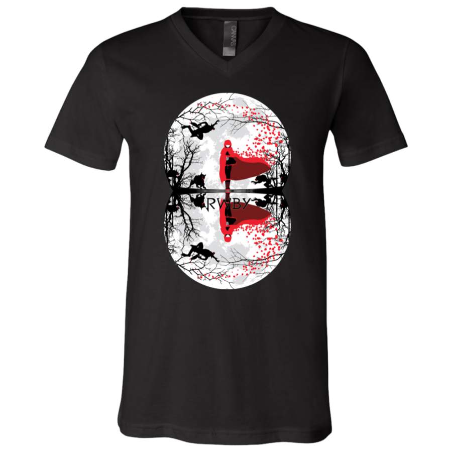 RWBY Grimm Eclipse RWBYGE Moon T Shirts V-Neck T-Shirt