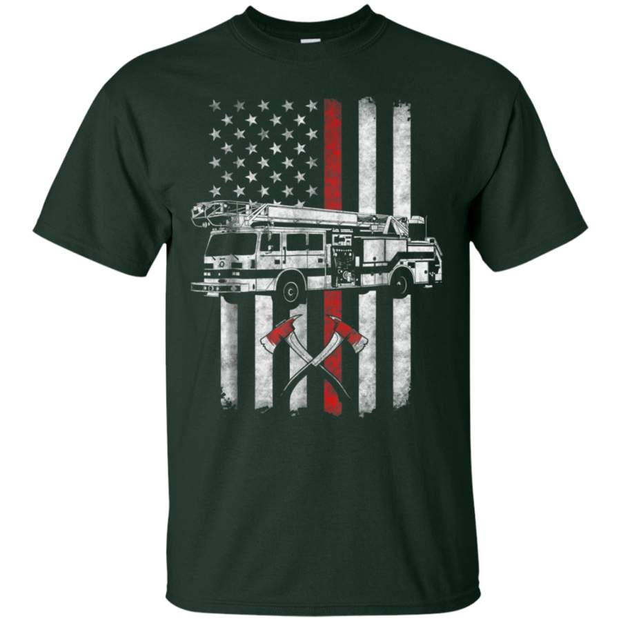 AGR American Flag with Stars and Fire Truck Shirt