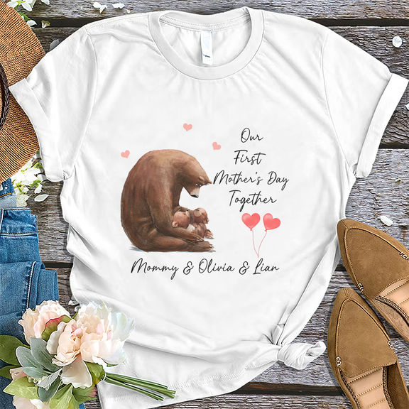 Mother’s Day – Personalized Happy First Mother’s Day Shirt, Mom And Baby Bear Shirt, You Are The Best Mom, Matching Mom Baby Shirt, New Mom Shirt – Personalized Onesie