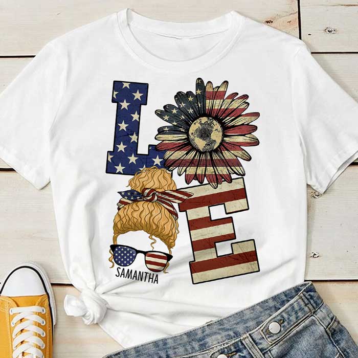 Love America – Gift For 4th Of July – Personalized Unisex T-Shirt