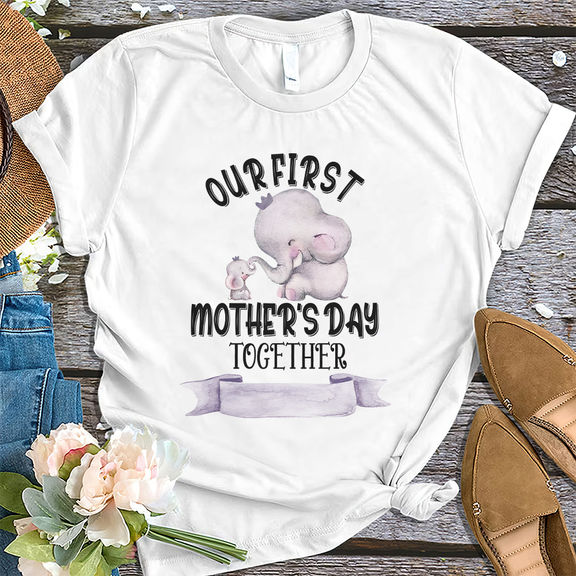 Mother’s Day – Personalized Happy First Mother’s Day Shirt, Mom And Baby First Mother’s Day Shirts Elephant Matching Shirt, Custom Mothers Day Shirt Gift – Personalized Onesie