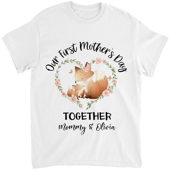 Mother’s Day – Personalized Happy First Mother’s Day Shirt, Mom And Baby Fox Shirt, You Are The Best Mom, Matching Mom Baby Shirt, New Mom Shirt – Personalized Onesie