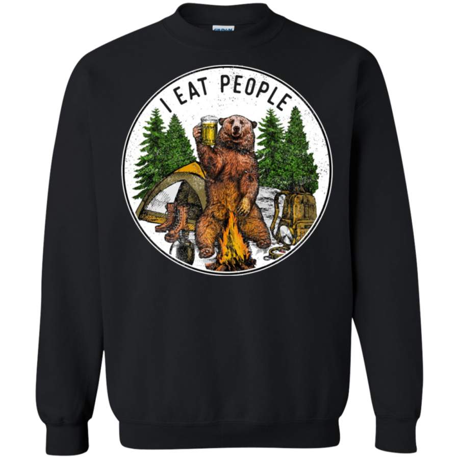 AGR Camping I Eat People I Hate People T-Shirt Crewneck Pullover Sweatshirt