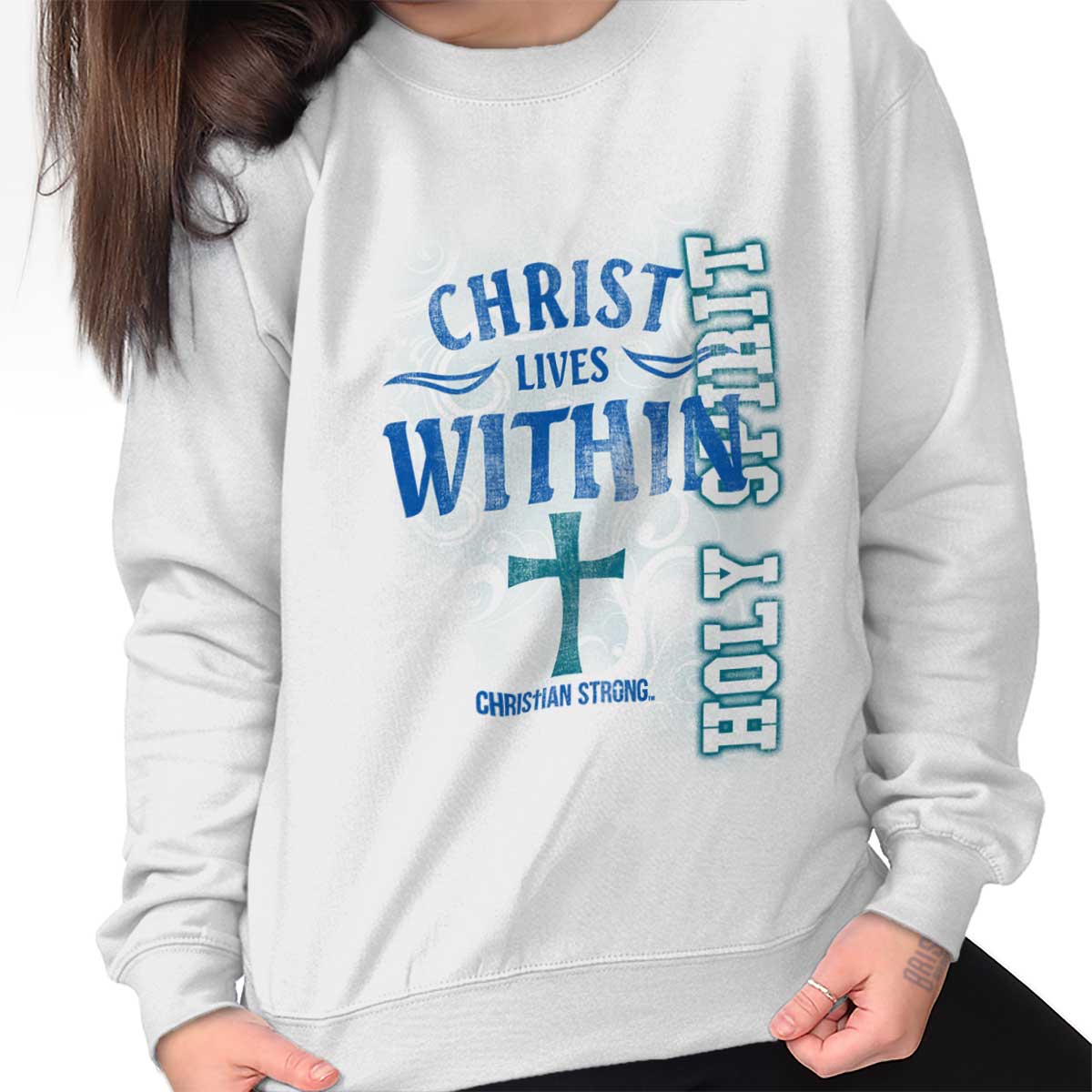 Christ Lives Within Crewneck Sweatshirt