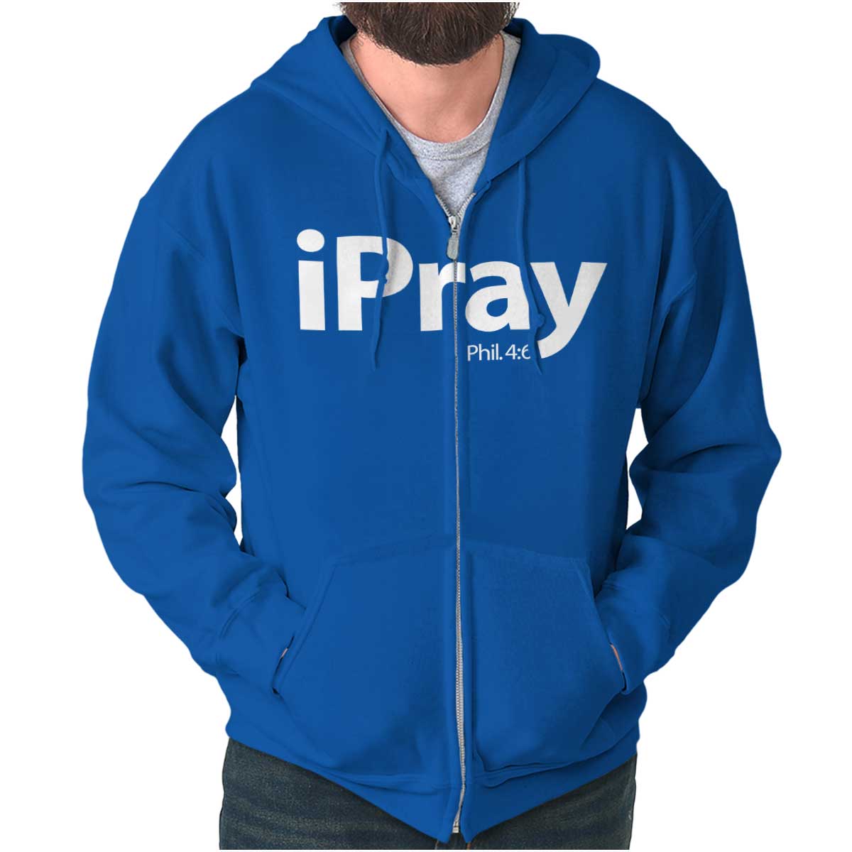 I Pray Philippians Zip Hoodie