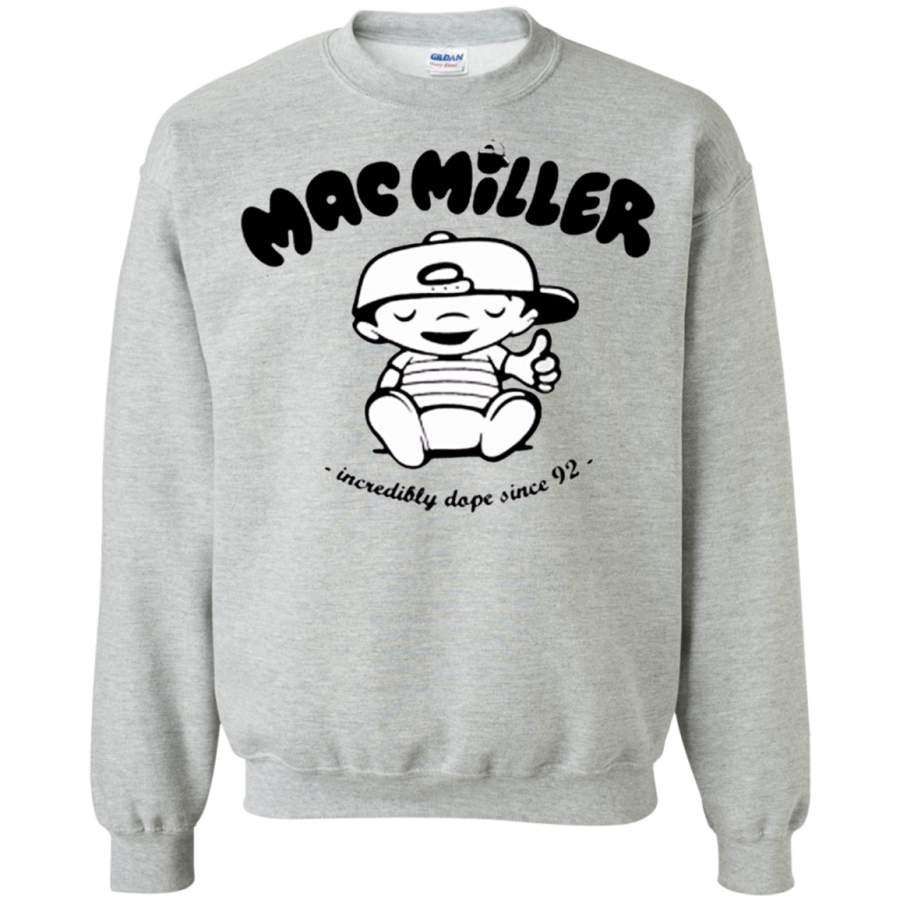 AGR Mac Miller Shirt G180 Gildan Crewneck Pullover Sweatshirt  8 Oz.