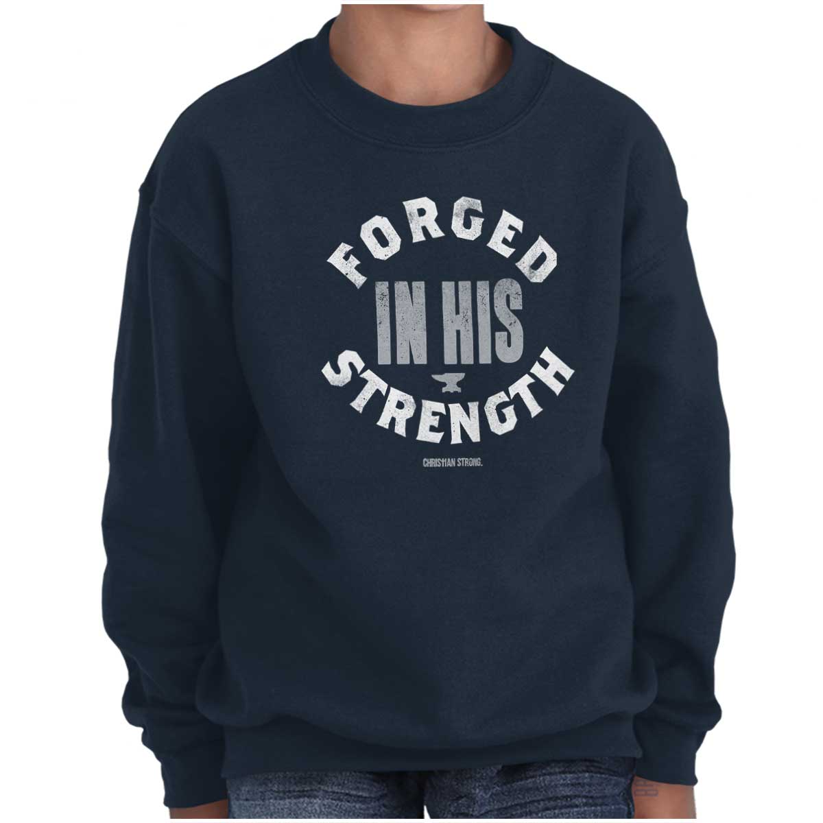 Forged In His Strength Youth Sweatshirt