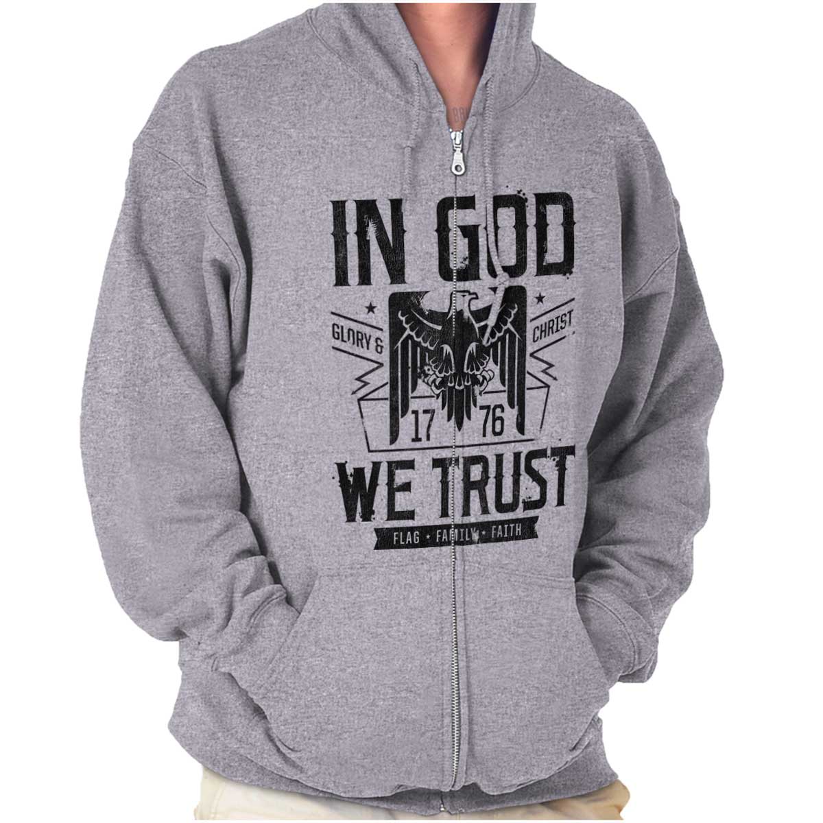 In God We Trust Zip Hoodie