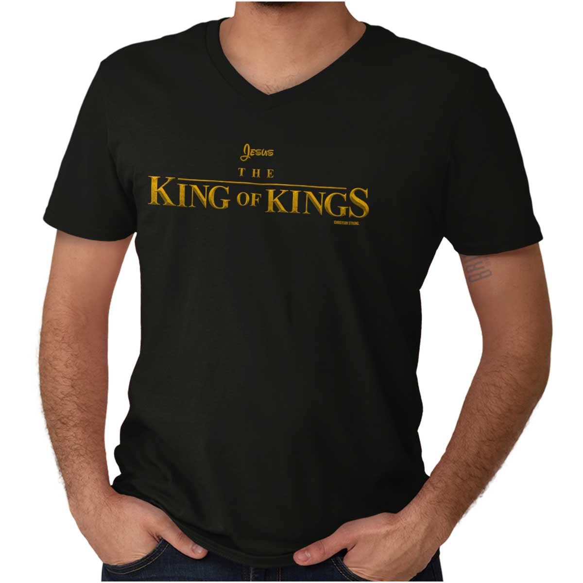 Jesus King Of Kings V-Neck T Shirt