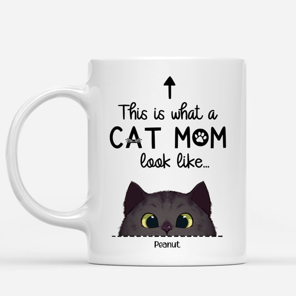 Tiny Overlord Cat – This Is What A Cat Mom Look Like… – Personalized Mug