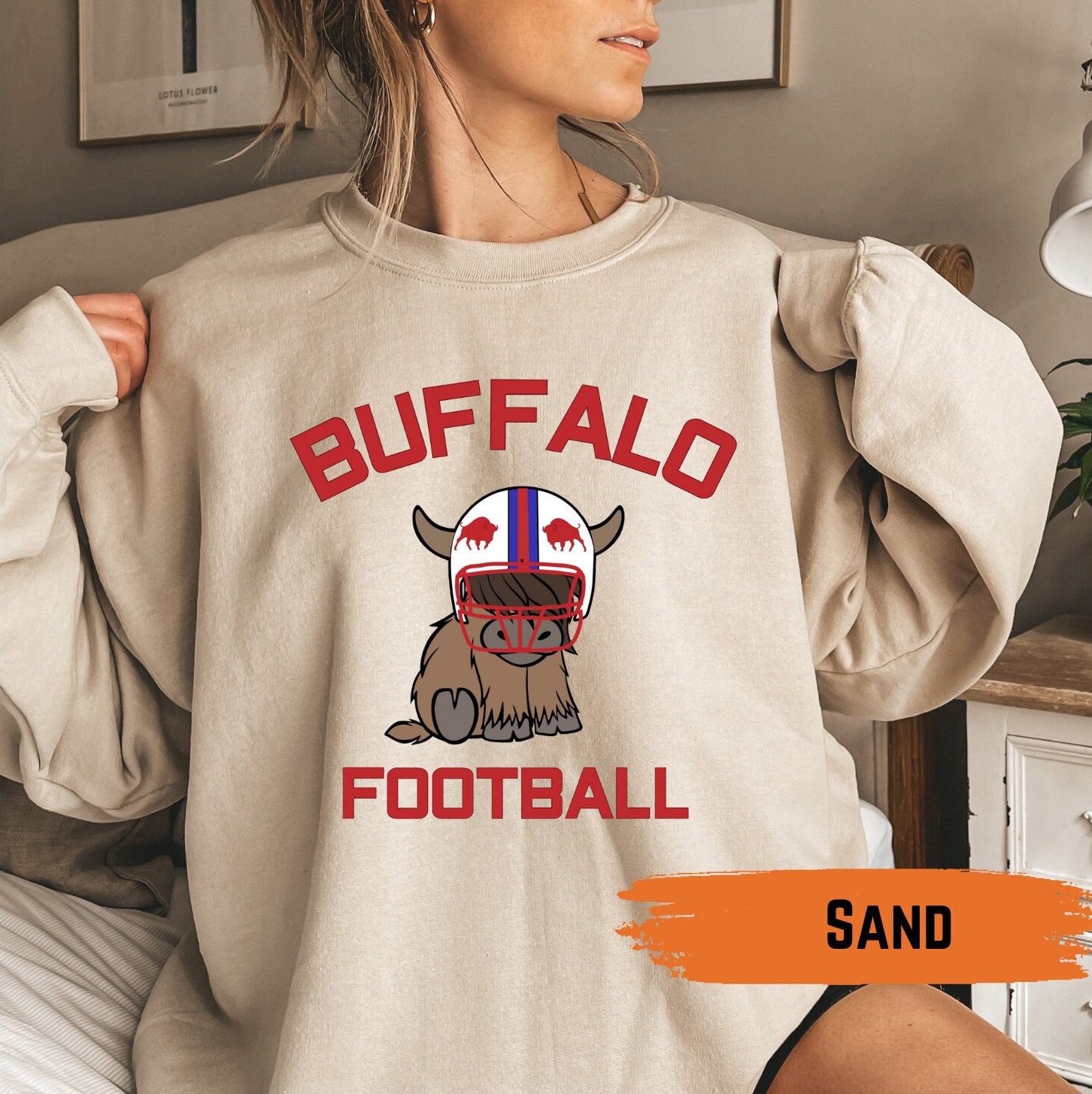 Buffalo Football Crewneck Sweatshirt | Buffalo NY Sweater | Buffalo Crewneck | Football Crewneck | Cute Buffalo Sweater |