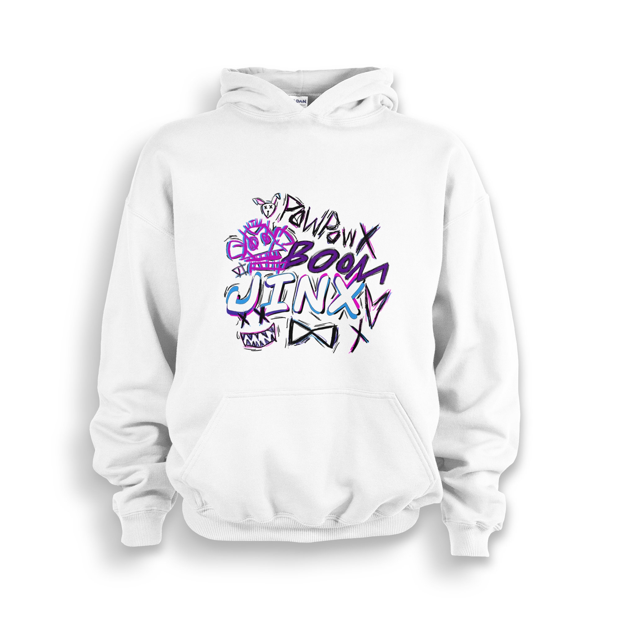 Jinx Youth Hoodie | Arcane | League of Legends | Made To Order With Love