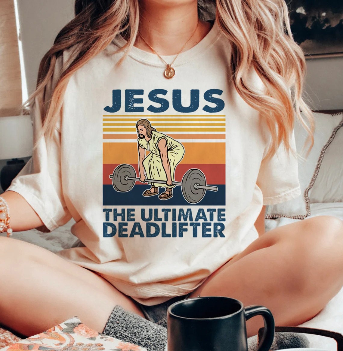 Jesus The Ultimate Deadlifter Shirts,Religious Faith Gym Tshirt,Deadlifter Shirt,Gym Tee,Deadlift Shirt,Funny Gym Shirt,Gift For Gym Buddy