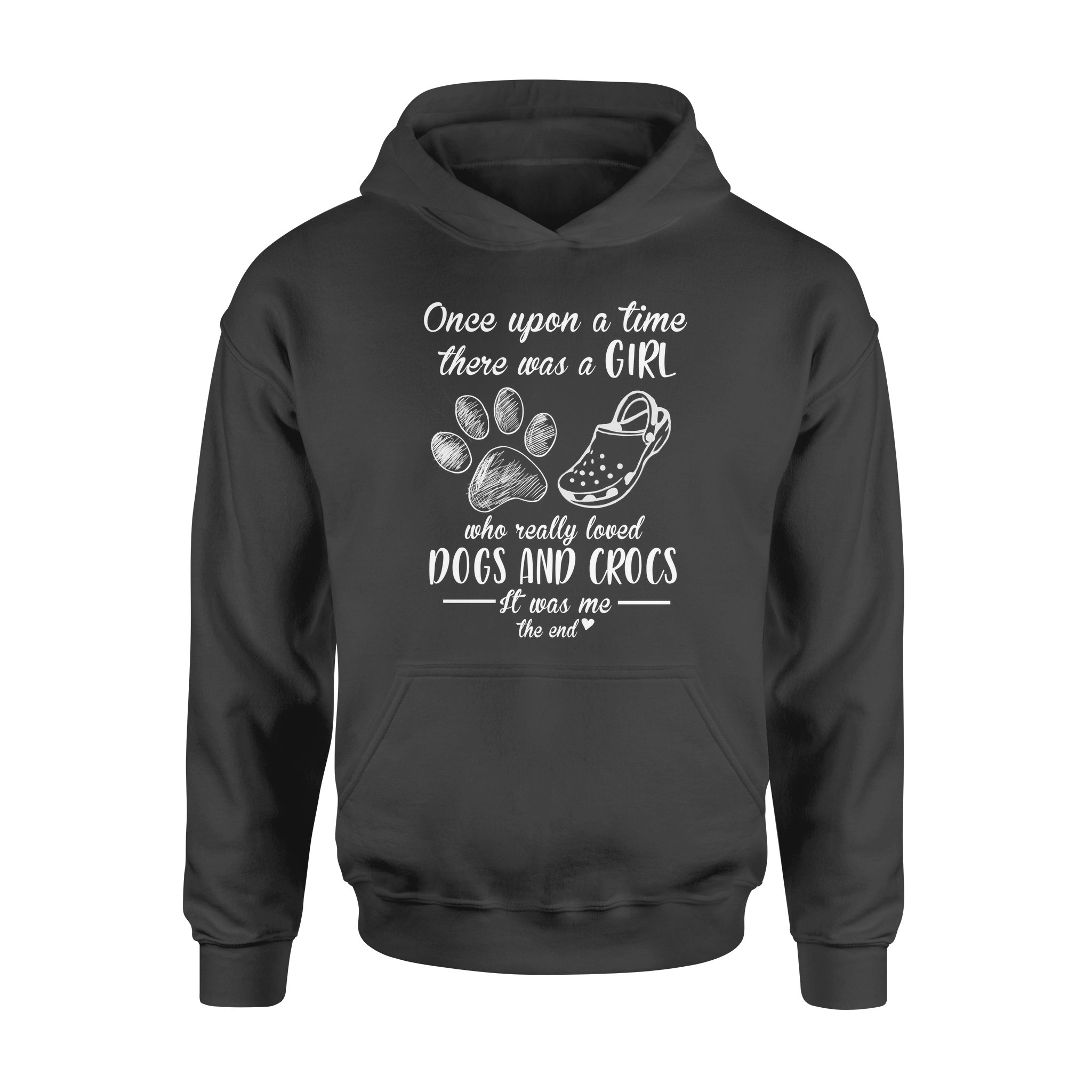 Once Upon A Time There Was A Girl Who Really Loved Dogs And Crocs – Premium Hoodie