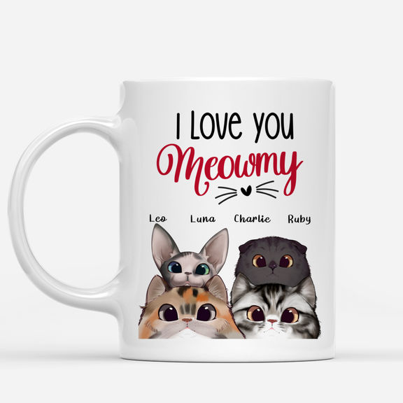 Peaking Cat – I love you Meowmy – Mother’s Days Gift – Personalized Mug