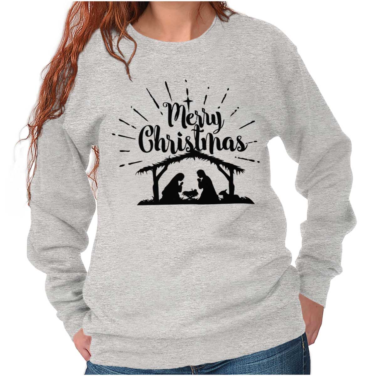 Nativity Xmas Crewneck Sweatshirt