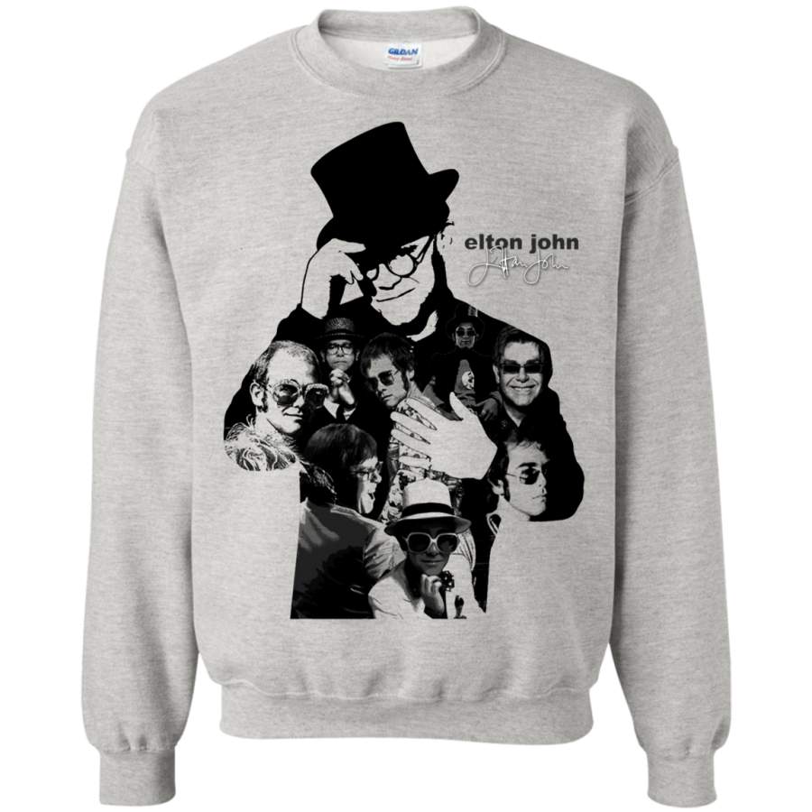 Elton John Montage Image Pullover Sweatshirt