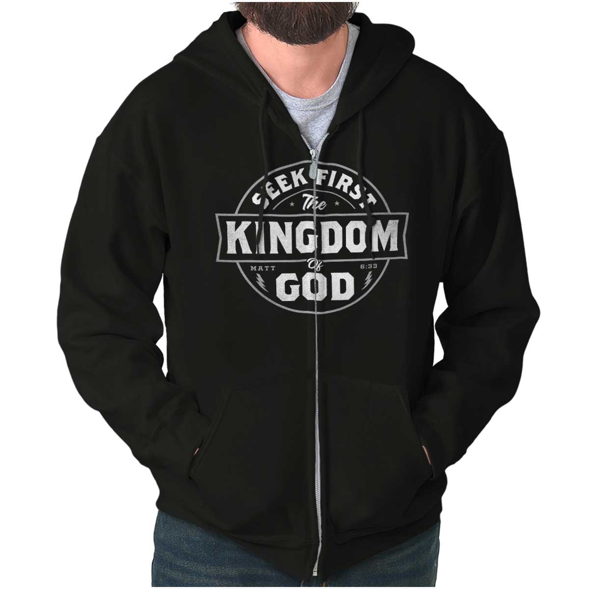 Seek First The Kingdom Zip Hoodie