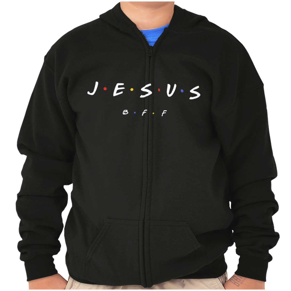 Jesus Christ Bff Youth Zip Hoodie